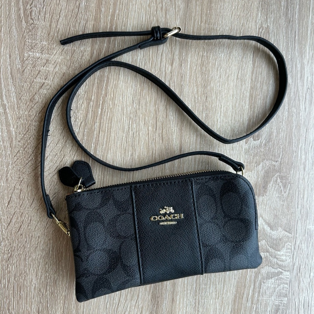 Coach Black and Gold Crossbody Bag